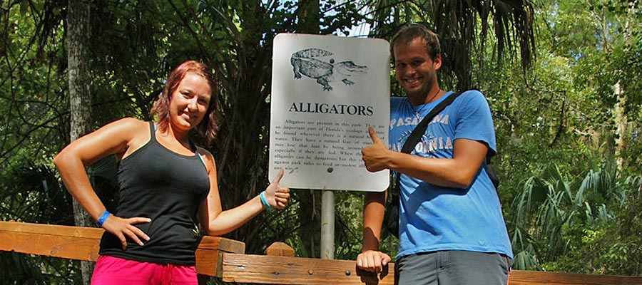 Hillsborough River SP - Pozor na aligátory