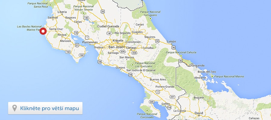 Cestopis Kostarika - Mapa Tamarinda