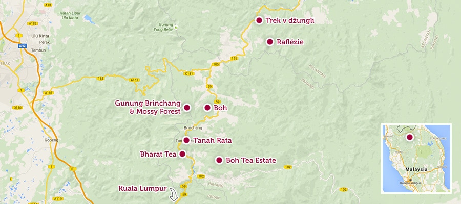 Cestopis Malajsie - Mapa